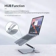 پایه لپ تاپ و هاب یو اس بی اوریکو orico ahjustable laptop stand LST-4A - شمرون شاپ