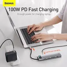 هاب آداپتور تایپ سی چند کاره بیسوس Baseus Enjoyment Type-C 11in1 Hub Adapter