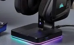 پایه نگهدارنده هدست کورسیر ST100 RGB Premium 7.1 Surround Sound - شمرون شاپ