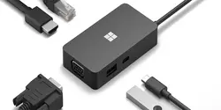 مبدل چندگانه مایکروسافت سرفیس ا Microsoft Surface USB-C Travel Hub 1E4-00001 - شمرون شاپ