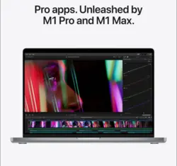 لپ تاپ 14 اینچی اپل مدل MacBook Pro MKGQ3 2021 - M1 Pro - 16GB - 1TB - شمرون شاپ