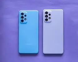 سامسونگ گلکسی 256GB A52 نسخه 4G (آبی بنفش)-Samsung Galaxy A52 256GB 4G (Blue Violet) به همراه گلس - شمرون شاپ