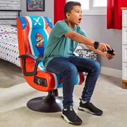 صندلی گیمینگ ایکس راکر X Rocker RGB Gaming Chair Super Mario BLUE/RED