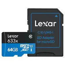 کارت میکرو اس دی Lexar 633x - ظرفیت 64 گیگابایت - شمرون شاپ