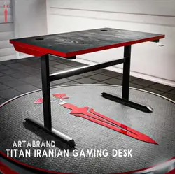 میز گیمینگ ارگونومی تایتان Gaming Desk TITAN RGB - شمرون شاپ