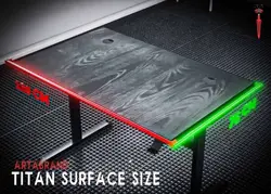 میز گیمینگ ارگونومی تایتان Gaming Desk TITAN RGB - شمرون شاپ