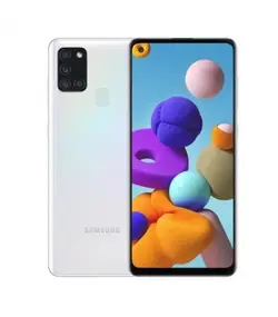 سامسونگ گلکسی A21 S ظرفیت 128 گیگ- 4 گیگ رم (سفید)-Samsung Galaxy A21 S 128GB (White) به همراه گلس - شمرون شاپ