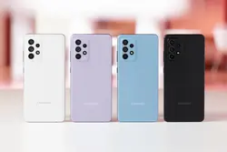 سامسونگ گلکسی A52 نسخه 5G (بنفش)-Samsung Galaxy A52 5G (Violet) به همراه گلس - شمرون شاپ