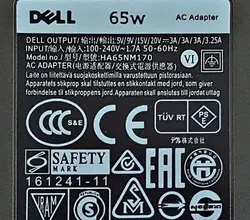 آداپتور تبلت-موبایل-لپ تاپ دل 20V 3.25A-15V 3A-9V 3A-5V 3A Type C اورجینال DELL - شمرون شاپ