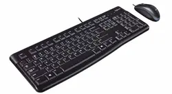 کیبورد و ماوس لاجیتک MK120 با حروف فارسی Keyboard Logitech (مشکی) - شمرون شاپ