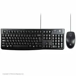کیبورد و ماوس لاجیتک MK120 با حروف فارسی Keyboard Logitech (مشکی) - شمرون شاپ