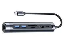 آداپتور هاب چند منظوره جویروم Joyroom USB 3.0*2+HDMI+Type-C+TF+SD+LAN S-H111 - شمرون شاپ