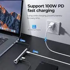 آداپتور هاب چند منظوره جویروم Joyroom USB 3.0*2+HDMI+Type-C+TF+SD+LAN S-H111 - شمرون شاپ
