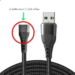 کابل تبدیل USB به microUSB تسکو مدل TCA 189 طول 1 متر - شمرون شاپ