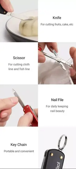 چاقوی جیبی چند منظوره شیائومی NEXTOOL KT5026 مشکی -