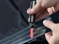 چکش ایمنی و تیغه برش داخل خودرو بیسوس Baseus Sharp Tool Safety Hammer + Seatbelt Cutter CRSFH-0G -