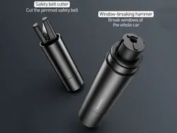 چکش ایمنی و تیغه برش داخل خودرو بیسوس Baseus Sharp Tool Safety Hammer + Seatbelt Cutter CRSFH-0G -