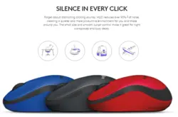 ماوس بی‌ سیم لاجیتک MOUSE WIRELESS M221 SILENT - BLUE - شمرون شاپ