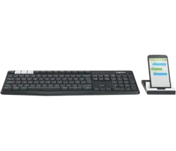 کیبورد لاجیتک مدل K375s MULTI-DEVICE به همراه پایه نگهدارنده گوشی موبایل و تبلت - شمرون شاپ