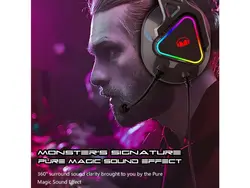 هدفون گیمینگ باسیم مانستر Monster airmars N3S USB 7.1 gaming headphones