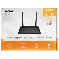 مودم روتر بی سیم ADSL2 Plus و VDSL2 دی لینک مدل DSL-224 NEW - شمرون شاپ