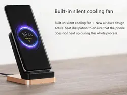 شارژر وایرلس و فن خنک‌کننده موبایل شیائومی Xiaomi 55W Vertical Wireless Charger with Built-in Cooling Fan MDY-12-EN