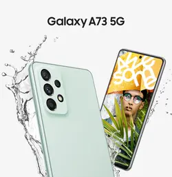 گوشی موبایل سامسونگ مدل Galaxy A73 دو سیم‌کارت ظرفیت 128GB و رم 8GB (سبز) به همراه گلس