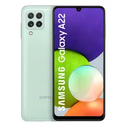گوشی موبایل سامسونگ مدل Galaxy A22 4G دو سیم‌کارت ظرفیت 64GB (نعنایی رنگ) به همراه گلس - شمرون شاپ