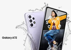 گوشی موبایل سامسونگ مدل (Galaxy A72 4G (VIETNAM دو سیم‌کارت ظرفیت 128GB (آبی) به همراه گلس - شمرون شاپ