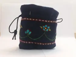 مفشو پته دوزی مدل مهر انبان سرمه ای