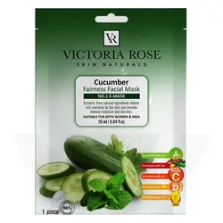 ماسک پارچه‌ای صورت ویکتوریا رز حاوی خیار و نعناع