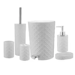 ست سرویس بهداشتی 6 تکه لیمون طرح گل مدل 1760 - فروشگاه اینترنتی شیک گستر