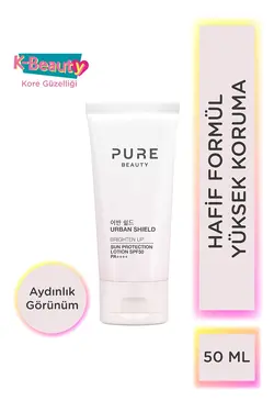 لوسیون ضد آفتاب و  روشن کننده پوست Spf50pa+ حجم 50 میلی لیتر پیور بیوتی Pure Beauty