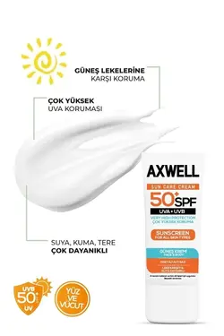 کرم ضد آفتاب و ضد لک Spf 50+ حجم 50 ml اکس‌ول AXWELL
