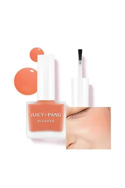 رژگونه مایع مرطوب کننده طبیعی Juicy Pang رنگ Water Blusher شماره CR02 میشا Missha