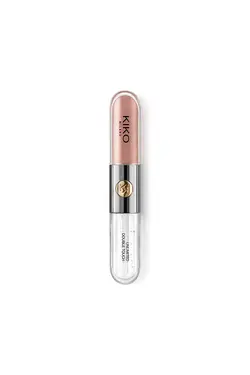 رژ لب مایع به همراه برق لب رنگ رزی بژ شماره 102  کیکو KIKO