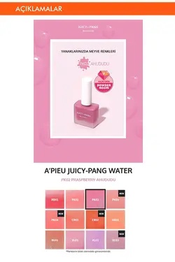 رژگونه مایع مرطوب کننده طبیعی Juicy Pang رنگ Water Blusherشماره PK02 میشا Missha