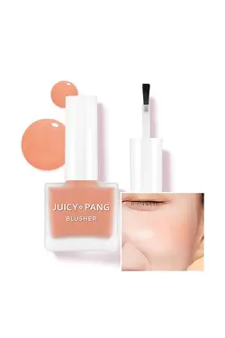 رژگونه مایع مرطوب کننده طبیعی Juicy Pang رنگ Water Blusherشماره OR01 میشا Missha