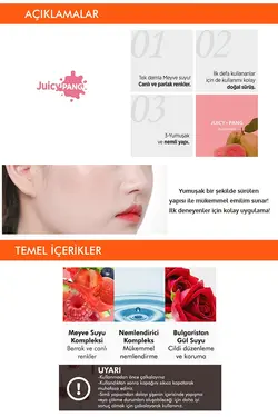 رژگونه مایع مرطوب کننده طبیعی Juicy Pang رنگ Water Blusher شماره PK03 میشا Missha