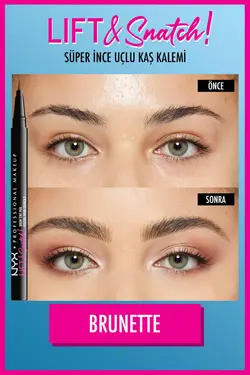 قلم هاشور ابرو Lift & Snatch Eyebrow Tint Pen رنگ 07-Brunette حجم 1 میل نیکس NYX
