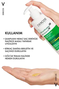 شامپو ضد شوره  Dercos مناسب موهای خشک  ویشی Vichy