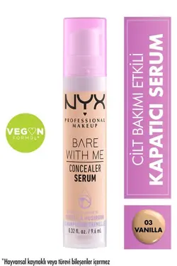 سرم کانسیلر BARE WITH ME CONCEALER SERUM رنگ 03-vanilla حجم 9.6 میل نیکس NYX