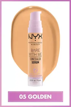 سرم کانسیلر BARE WITH ME CONCEALER SERUM رنگ 05 Golden حجم 9.6 میل نیکس NYX