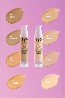 سرم کانسیلر BARE WITH ME CONCEALER SERUM رنگ 05 Golden حجم 9.6 میل نیکس NYX