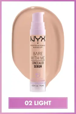 سرم کانسیلر BARE WITH ME CONCEALER SERUM رنگ 02-light حجم 9.6 میل نیکس NYX