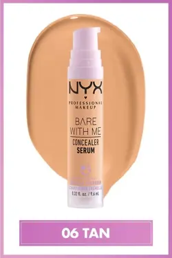 سرم کانسیلر BARE WITH ME CONCEALER SERUM رنگ 06 Tan حجم 9.6 میل نیکس NYX