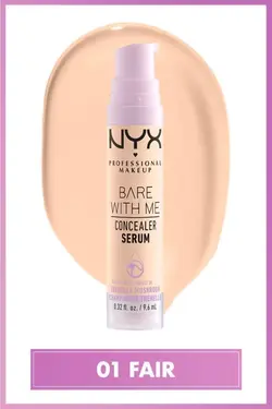 سرم کانسیلر BARE WITH ME CONCEALER SERUM رنگ 01 Fair حجم 9.6 میل نیکس NYX