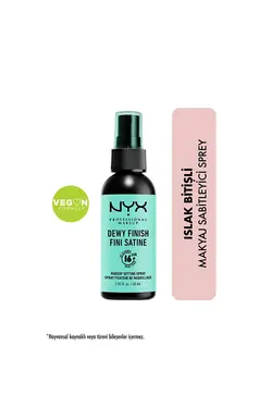 اسپری فیکساتور مواد آرایشی مدل Dewy Finish Setting حجم 60 میل نیکس NYX