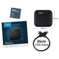 اس اس دی اکسترنال 1 ترابایت کروشیال مدل X6 - فروشگاه شیراز لپ تاپ