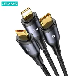 کابل شارژ و دیتا 3 در 1 یوسمز مدل US-SJ582 - فروشگاه شیراز لپ تاپ
